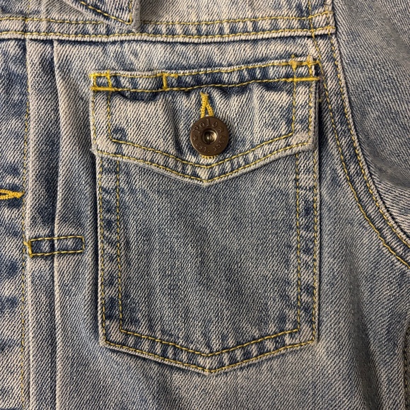 Y2K Polo Ralph Lauren Denim Denim Jacket Small 8-10 Blue‎ Cotton - Picture 5 of 7